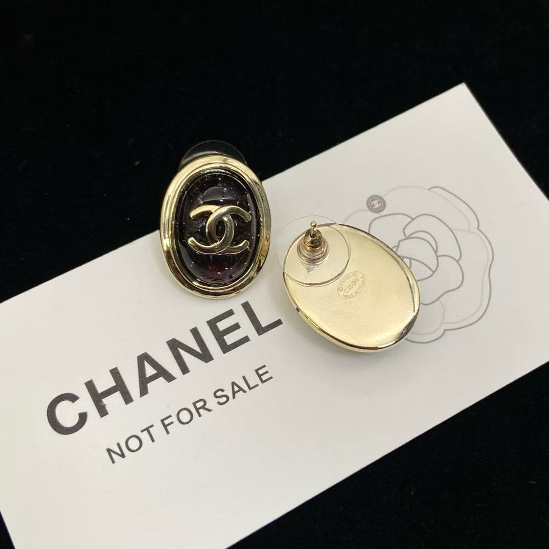 CHANE1 オーバルイヤリング【50％割引+送料無料】