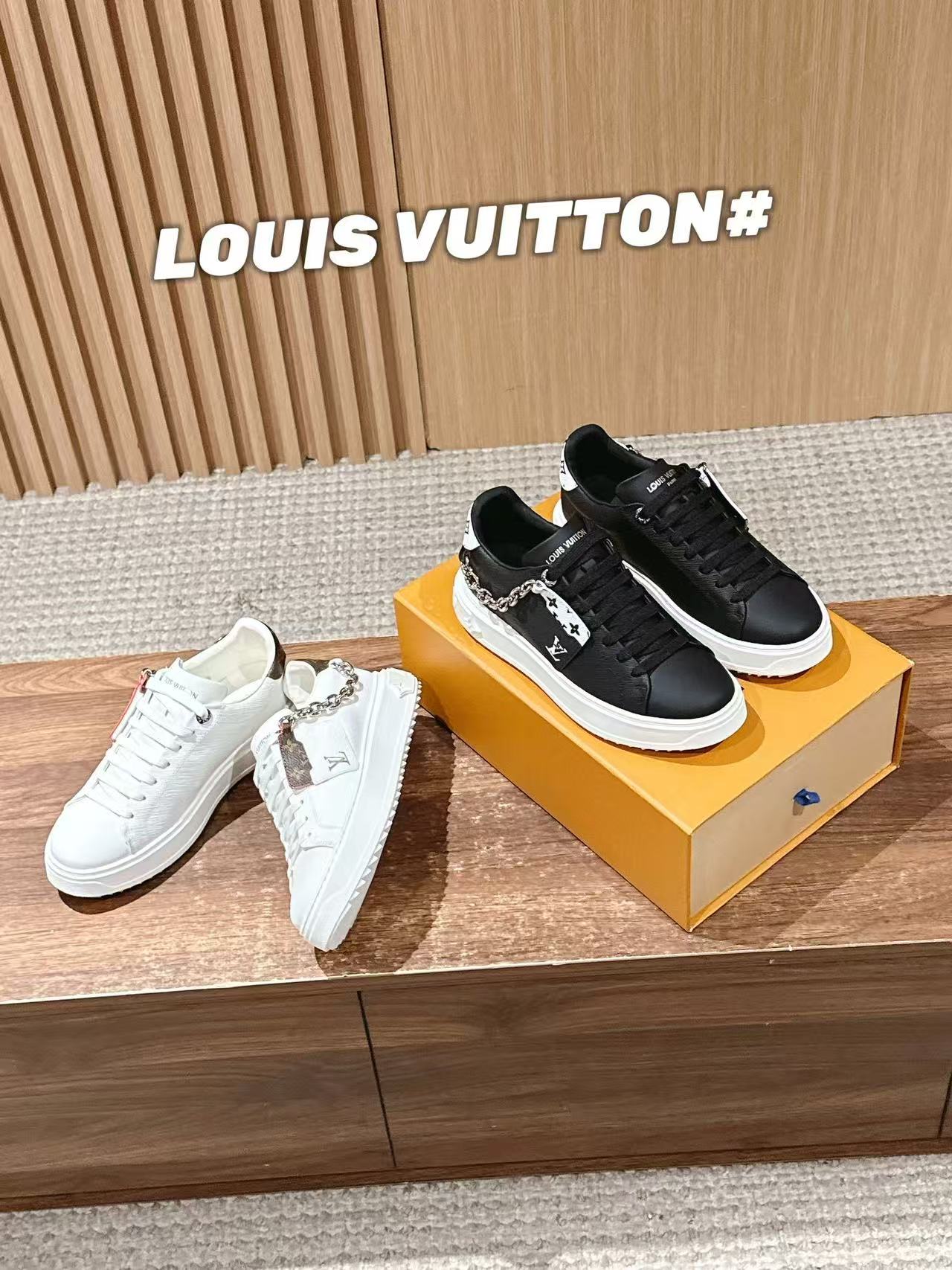 LVの高品質クラシックチェーンプラットフォームスニーカー【50％割引+送料無料】