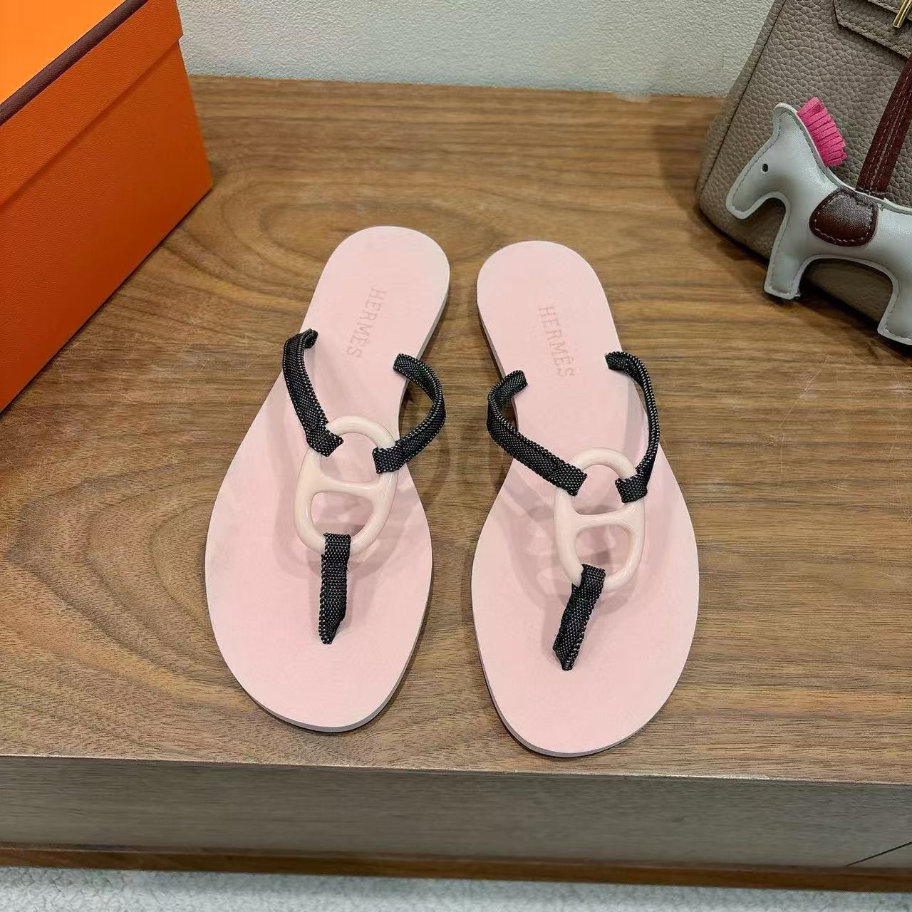 HERME5 高品質カラーマッチング豚鼻スリッパ【50％割引+送料無料】