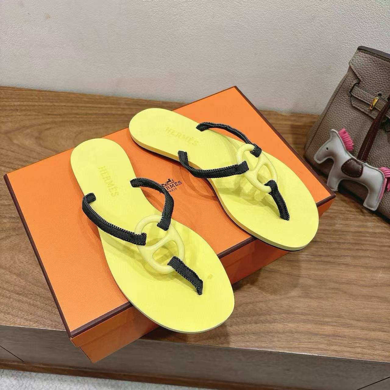 HERME5 高品質カラーマッチング豚鼻スリッパ【50％割引+送料無料】