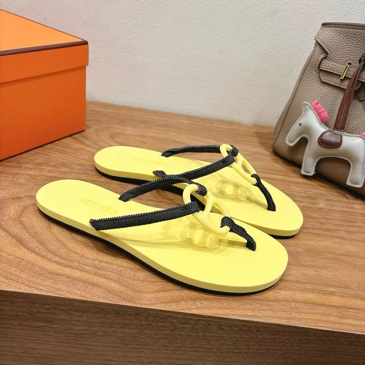 HERME5 高品質カラーマッチング豚鼻スリッパ【50％割引+送料無料】