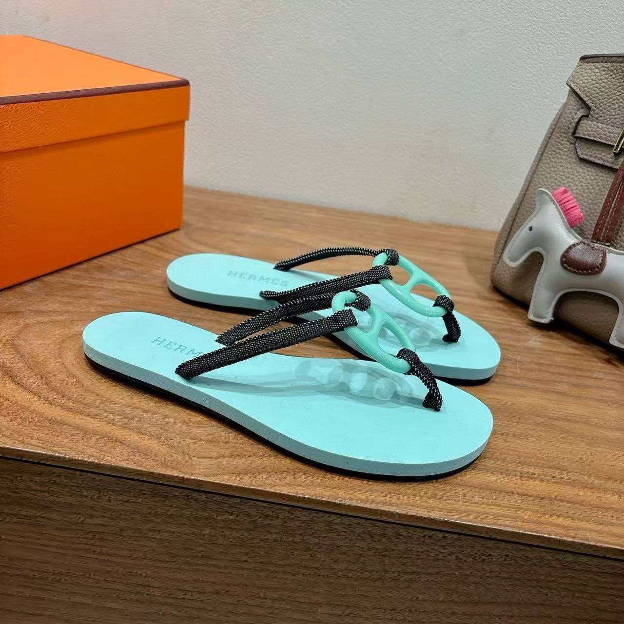 HERME5 高品質カラーマッチング豚鼻スリッパ【50％割引+送料無料】