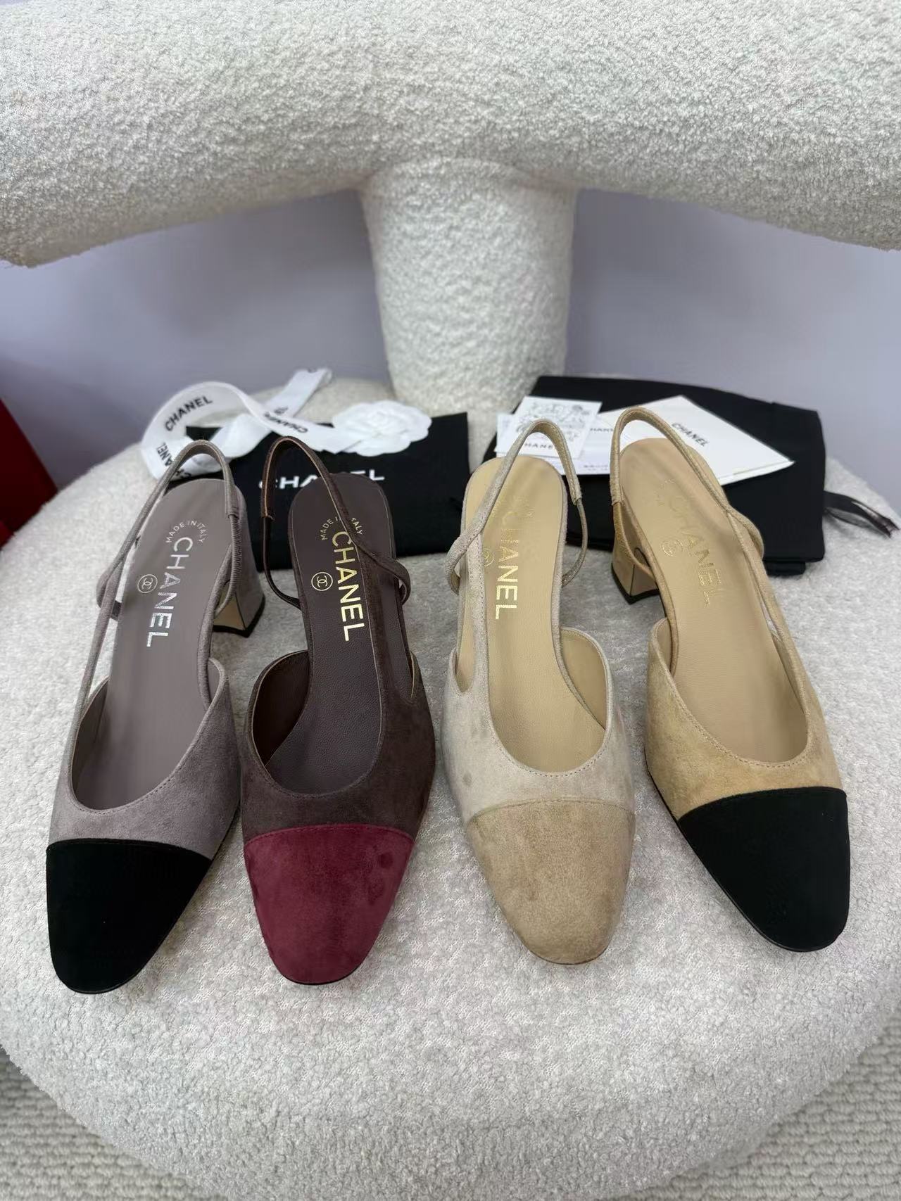 CHANE1 高品質鹿ベルベットローヒールサンダル【50％割引+送料無料】