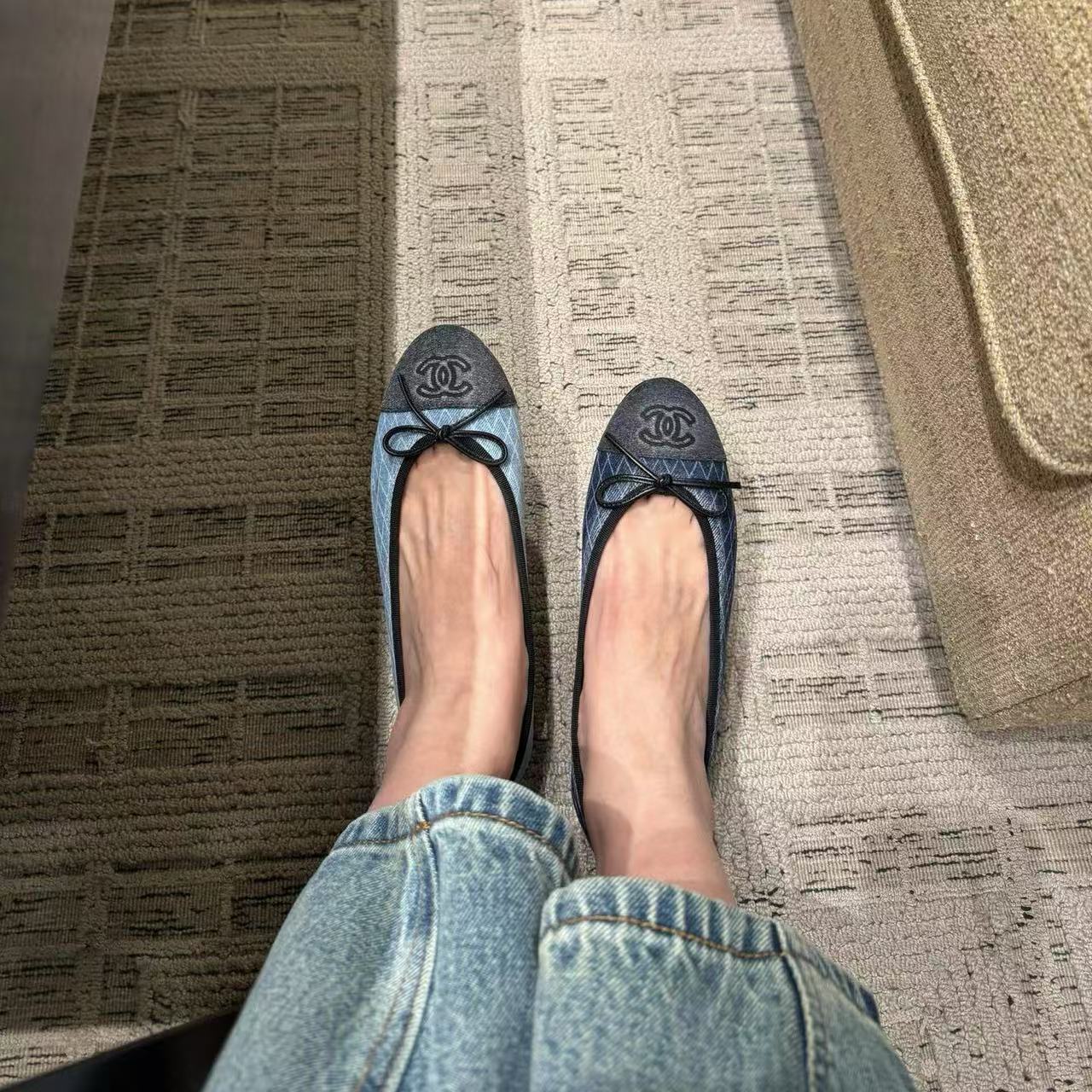 CHANE1 高品質ダブルCフラットシューズ【50％割引+送料無料】