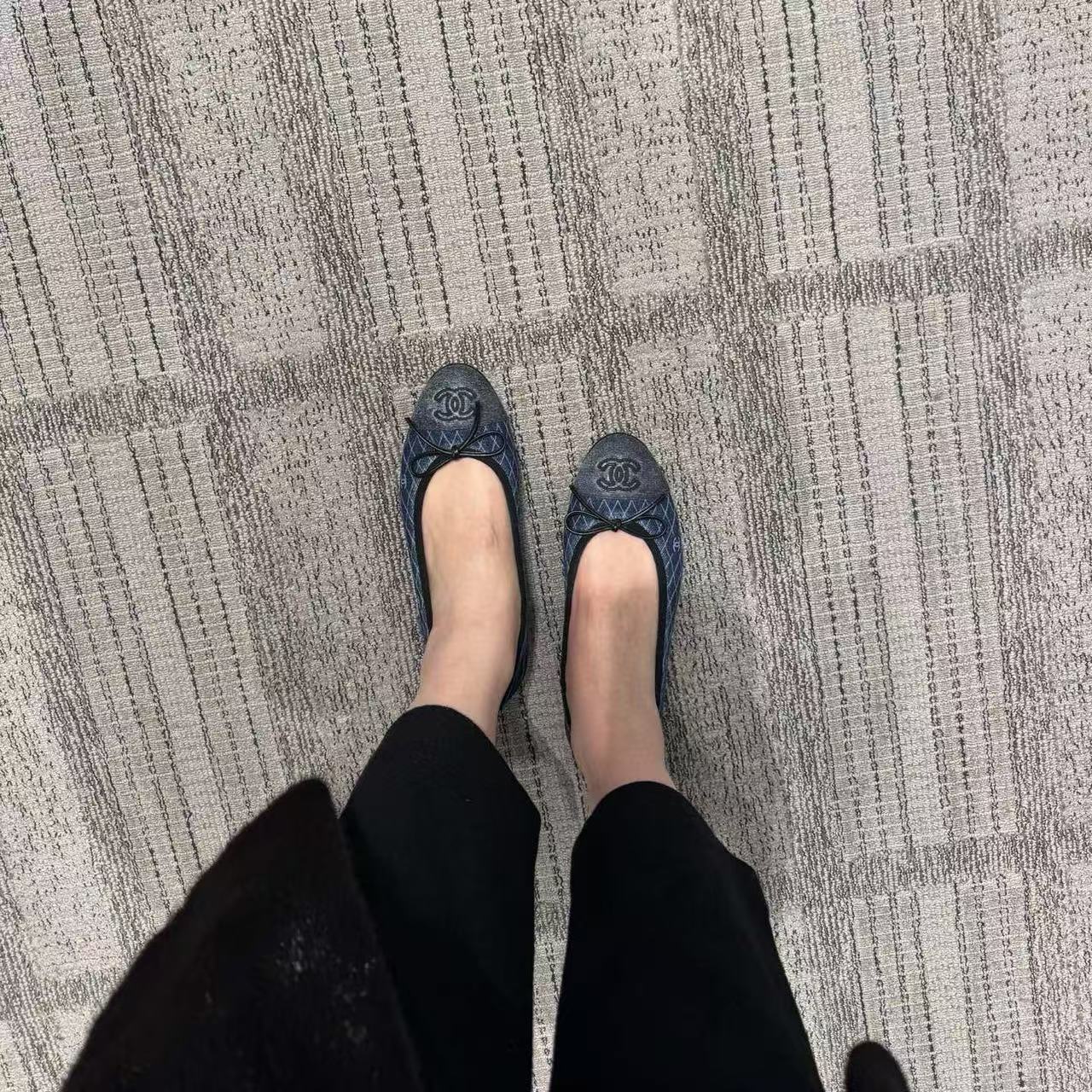 CHANE1 高品質ダブルCフラットシューズ【50％割引+送料無料】