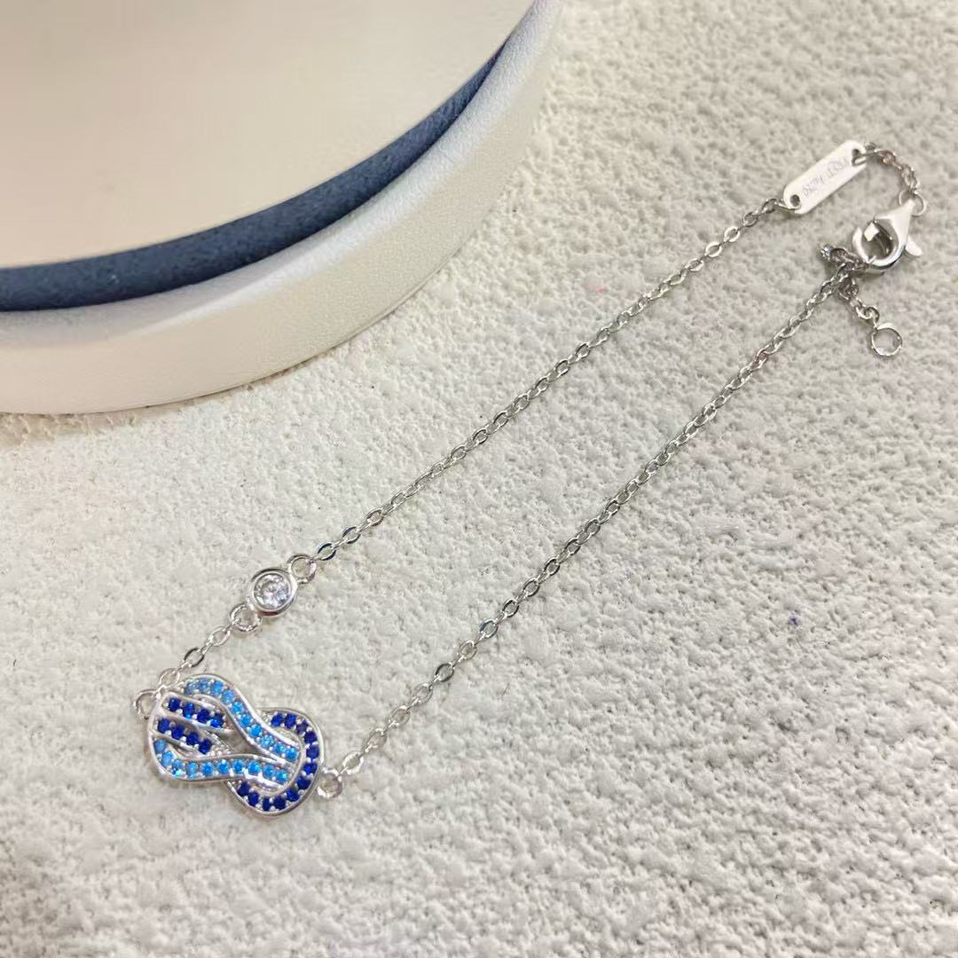 FRED グラデーションブルー 8字型ネックレス【50％割引+送料無料】