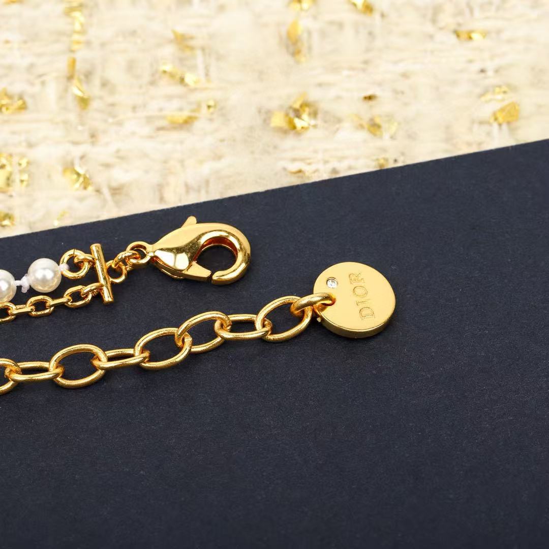 DI0R ダブルレイヤーパール CD ネックレス【50％割引+送料無料】