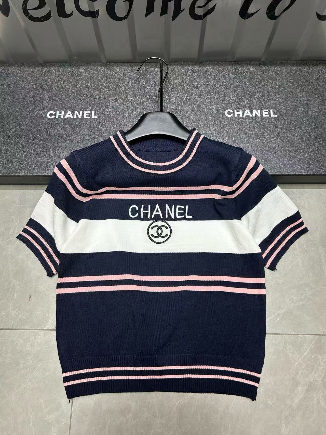 CHANE1 カラーマッチングダブルCレターセーター【50％割引+送料無料】