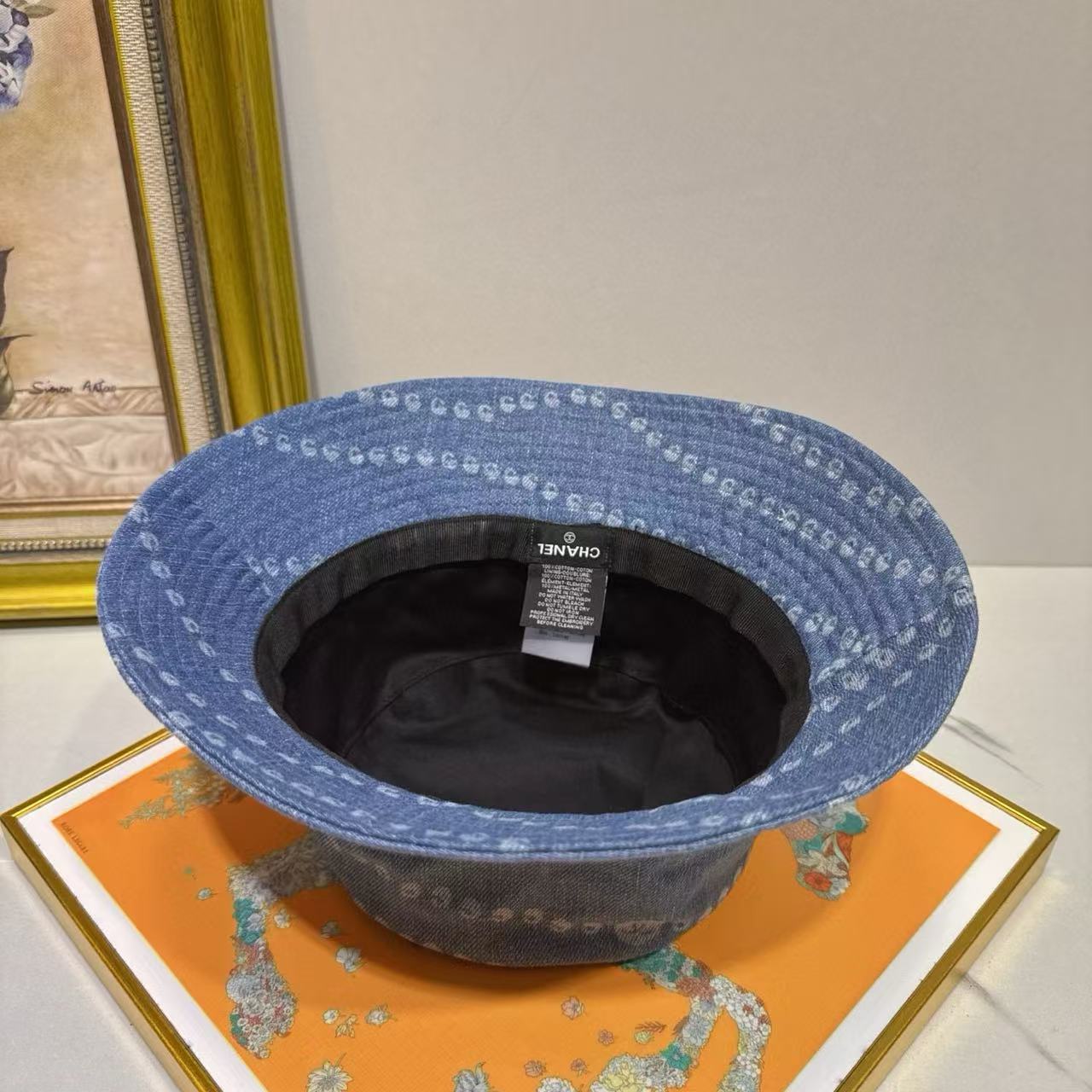 CHANE1 ダブルC デニムバケットハット【50％割引+送料無料】