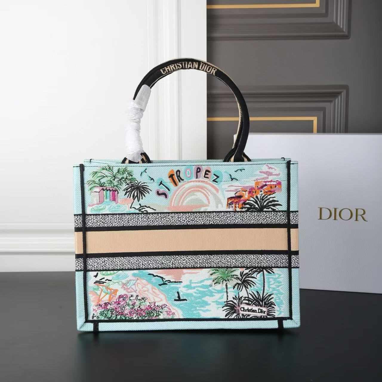 DI0R刺繍ショッピングバッグ【50％割引+送料無料】