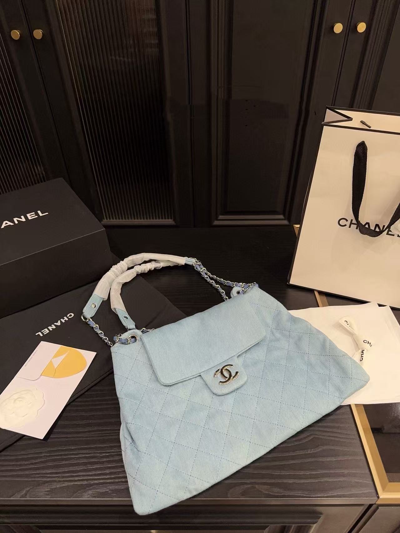 CHANE1 チェーンデニム アンダーアームバッグ【50％割引+送料無料】