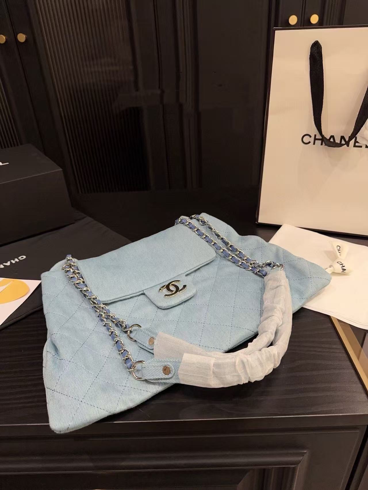 CHANE1 チェーンデニム アンダーアームバッグ【50％割引+送料無料】