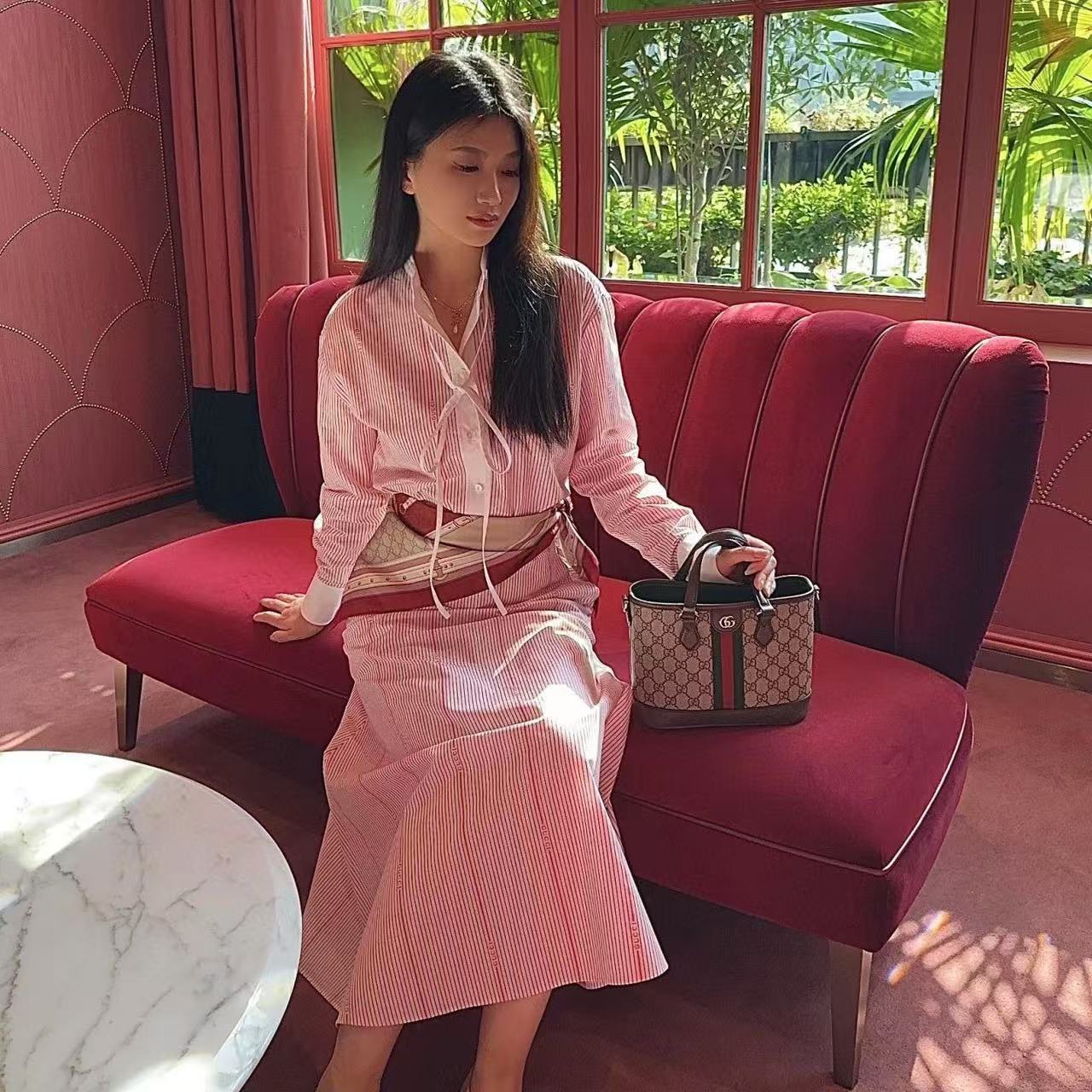 GUCC1 ジャカード牛革ハンドバッグ【50％割引+送料無料】