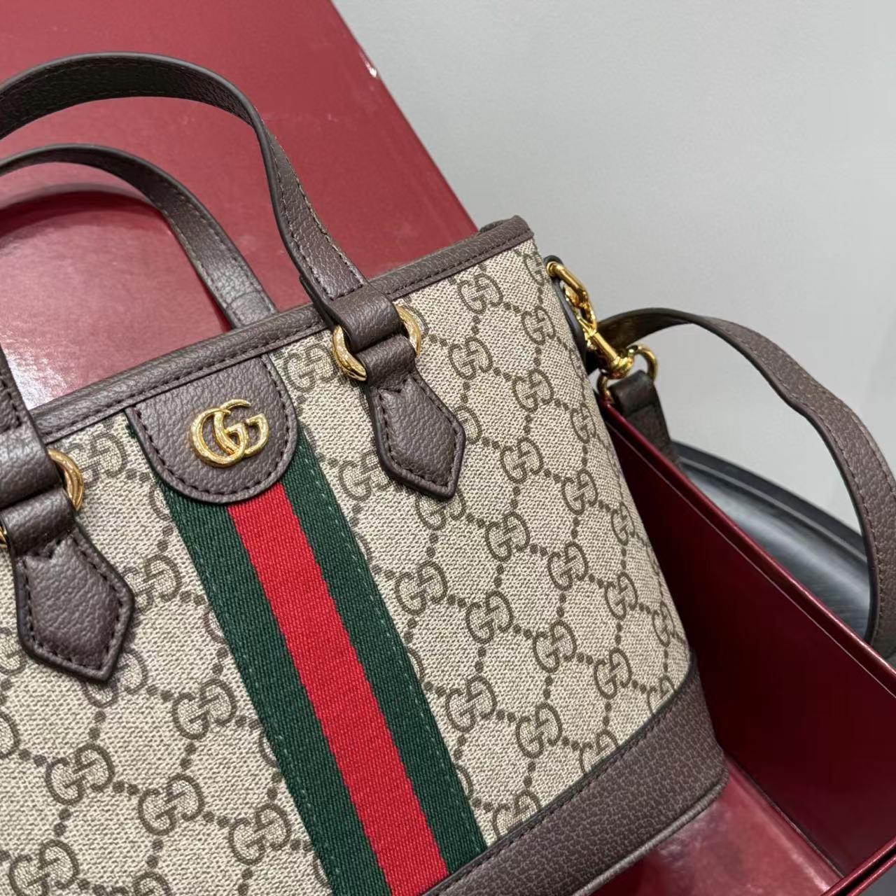 GUCC1 ジャカード牛革ハンドバッグ【50％割引+送料無料】