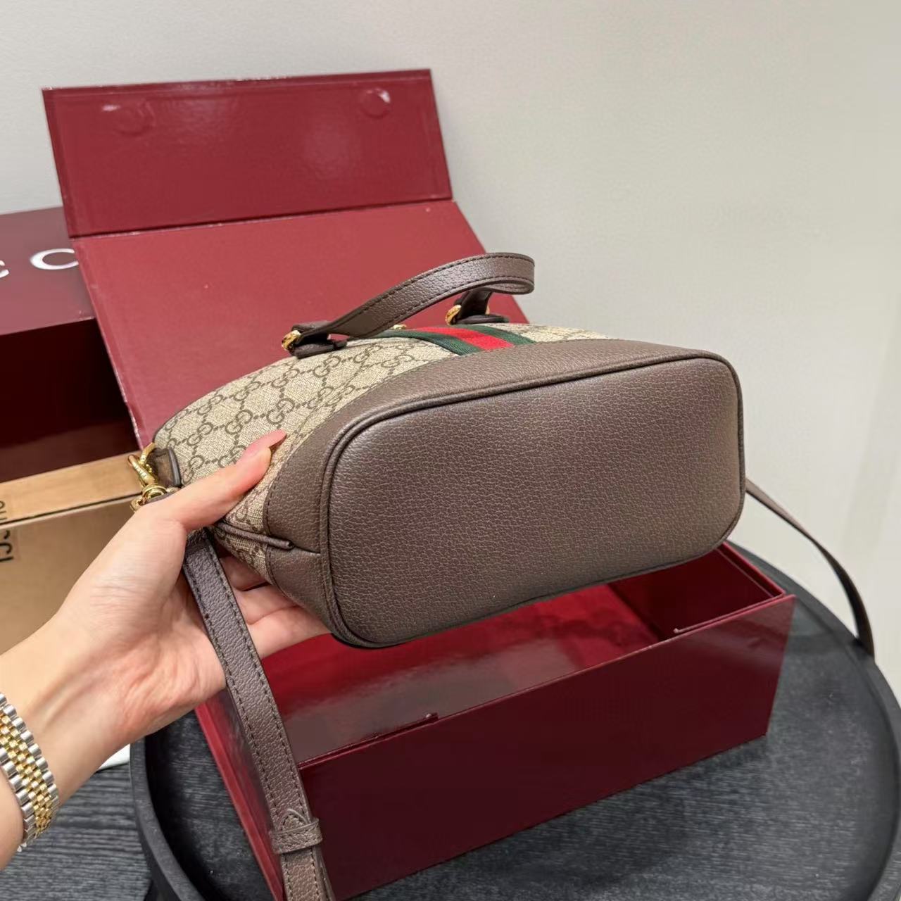 GUCC1 ジャカード牛革ハンドバッグ【50％割引+送料無料】