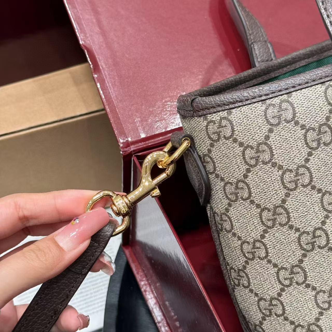 GUCC1 ジャカード牛革ハンドバッグ【50％割引+送料無料】