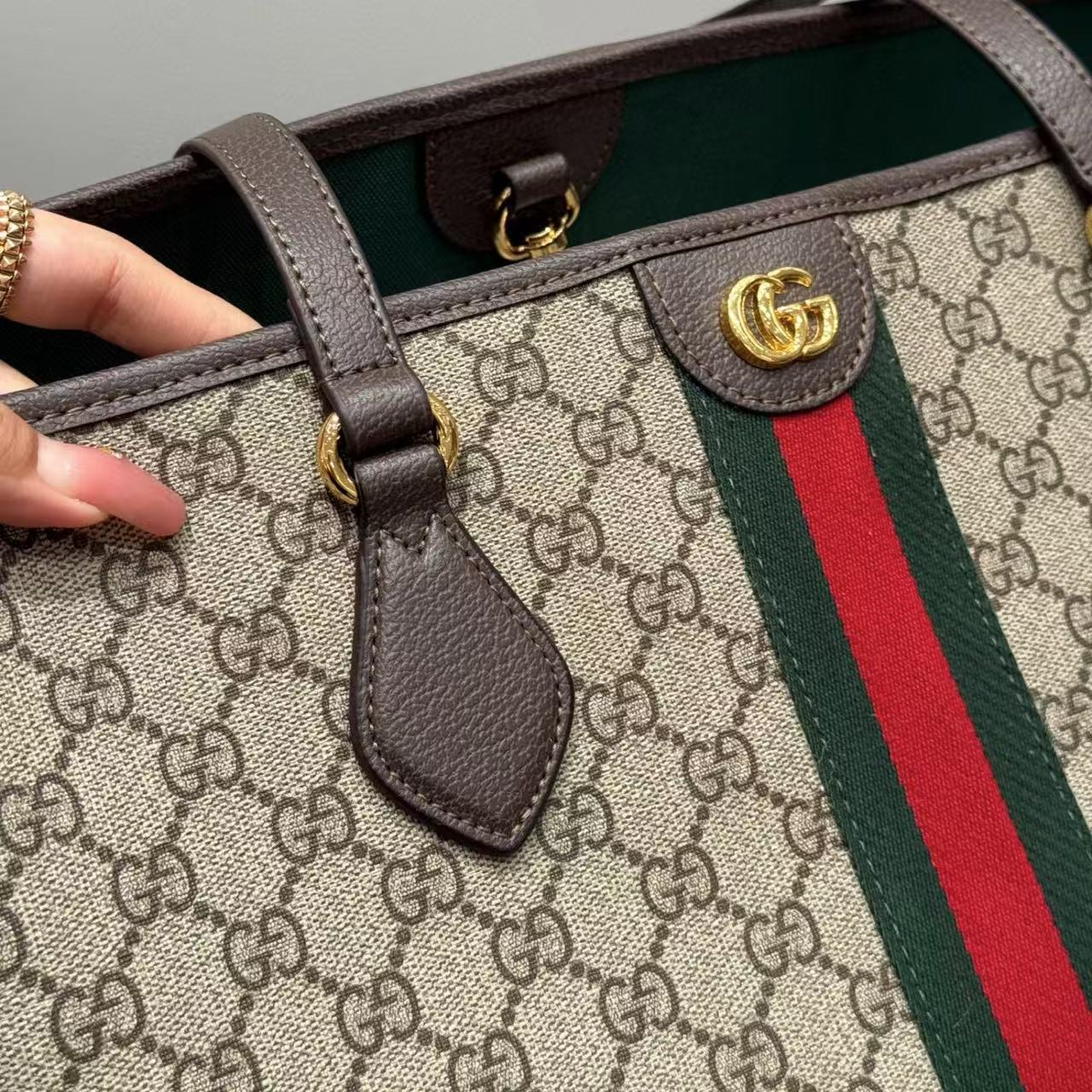 GUCC1 レザーショッピングバッグ【50％割引+送料無料】