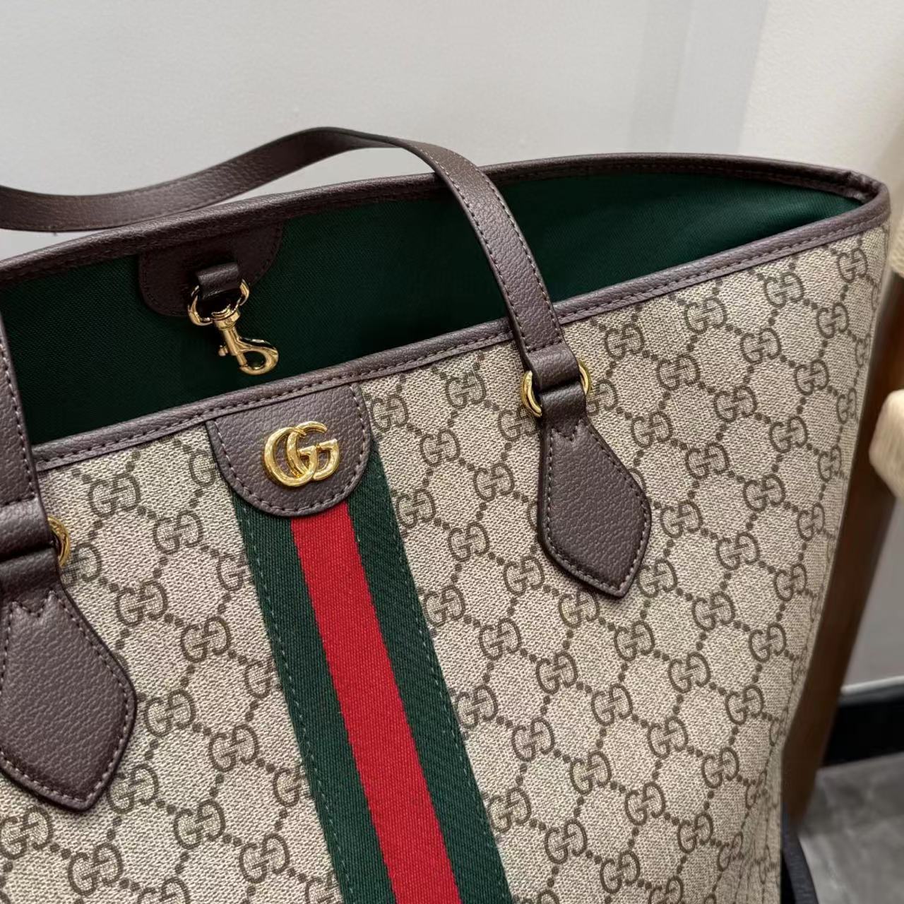 GUCC1 レザーショッピングバッグ【50％割引+送料無料】