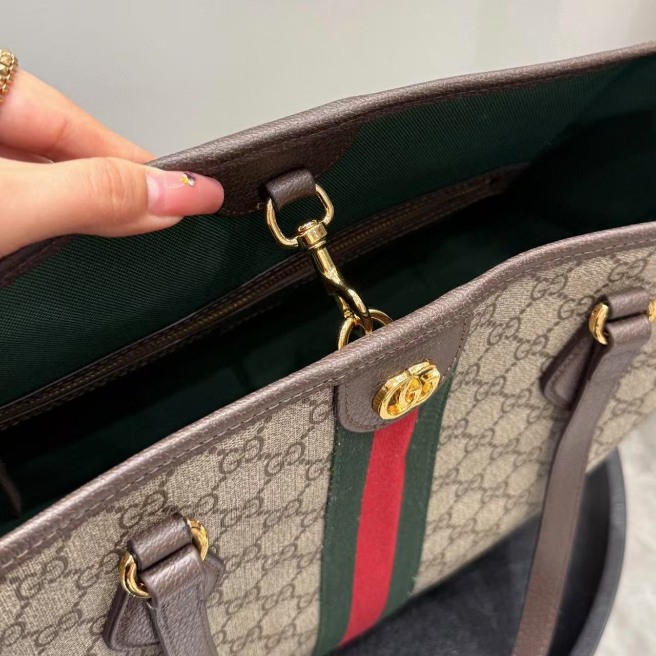 GUCC1 レザーショッピングバッグ【50％割引+送料無料】