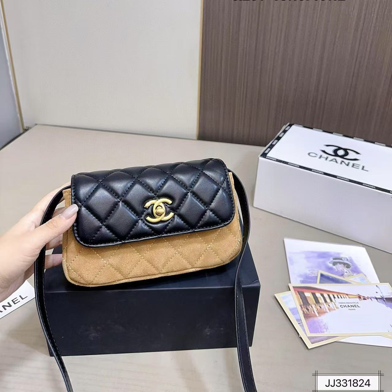 CHANE1 カラーブロック ショルダー クロスボディバッグ【50％割引+送料無料】