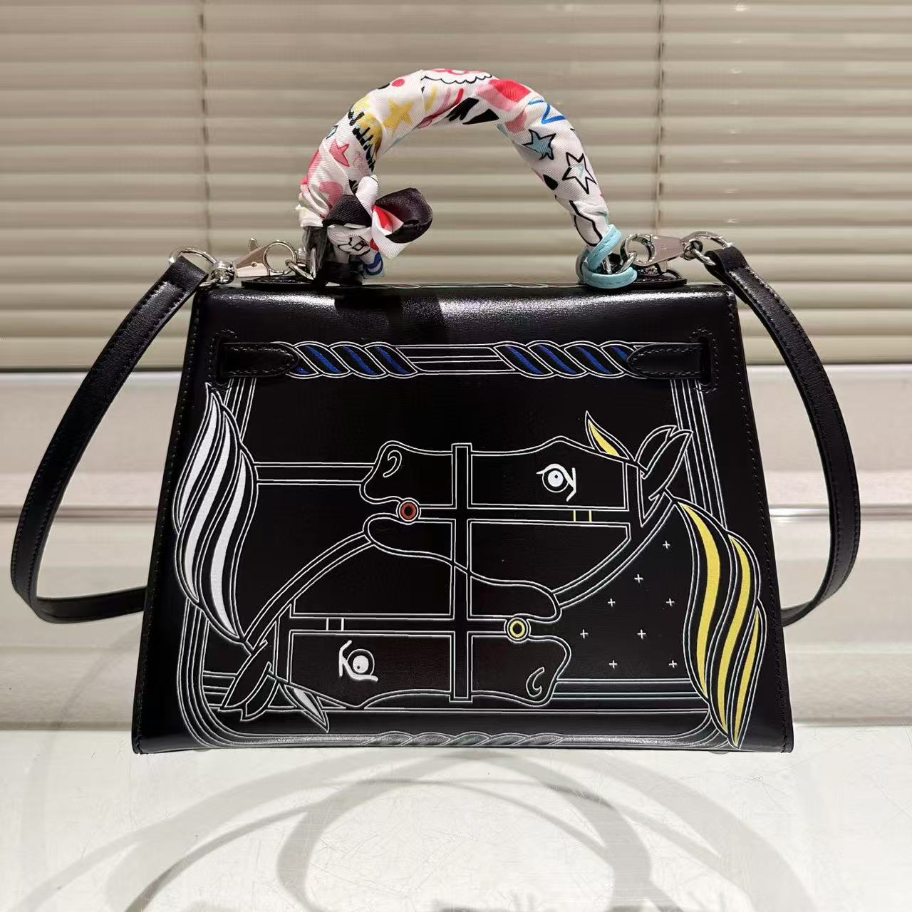 HERME5 高品質手描きハンドバッグ【50％割引+送料無料】