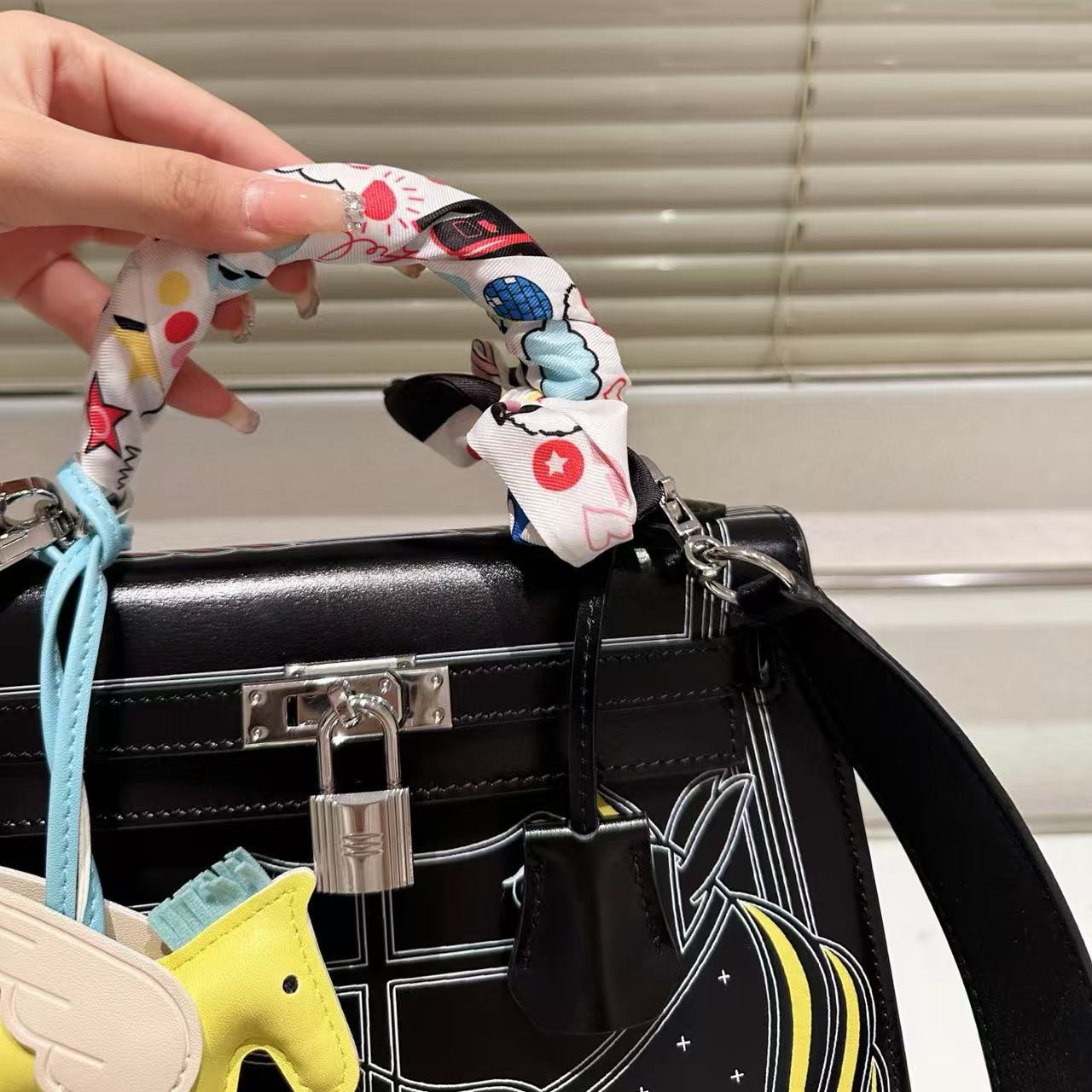 HERME5 高品質手描きハンドバッグ【50％割引+送料無料】