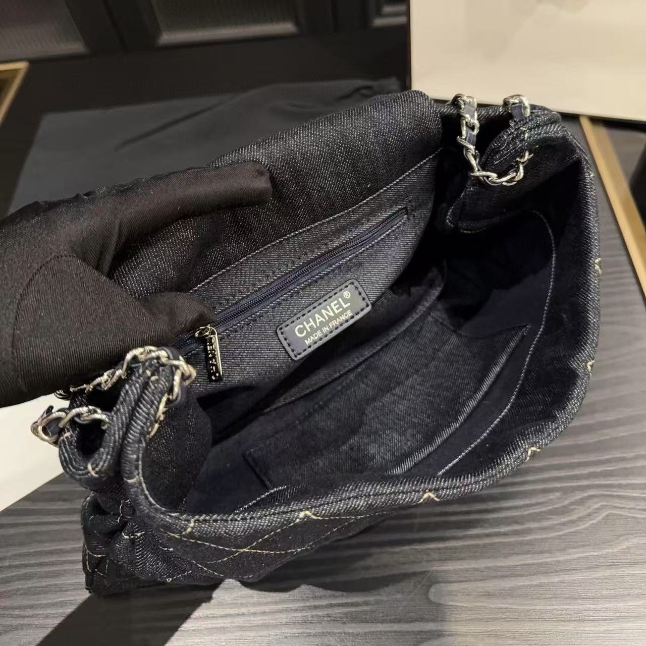 CHANE1 チェーンデニムショッピングバッグ【50％割引+送料無料】