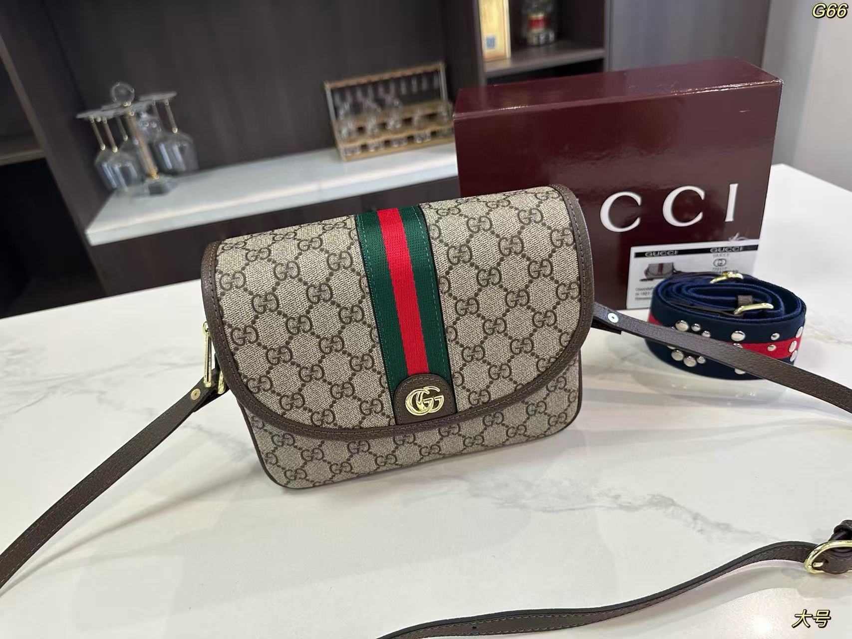 GUCC1 ジャカード ショルダー クロスボディバッグ【50％割引+送料無料】