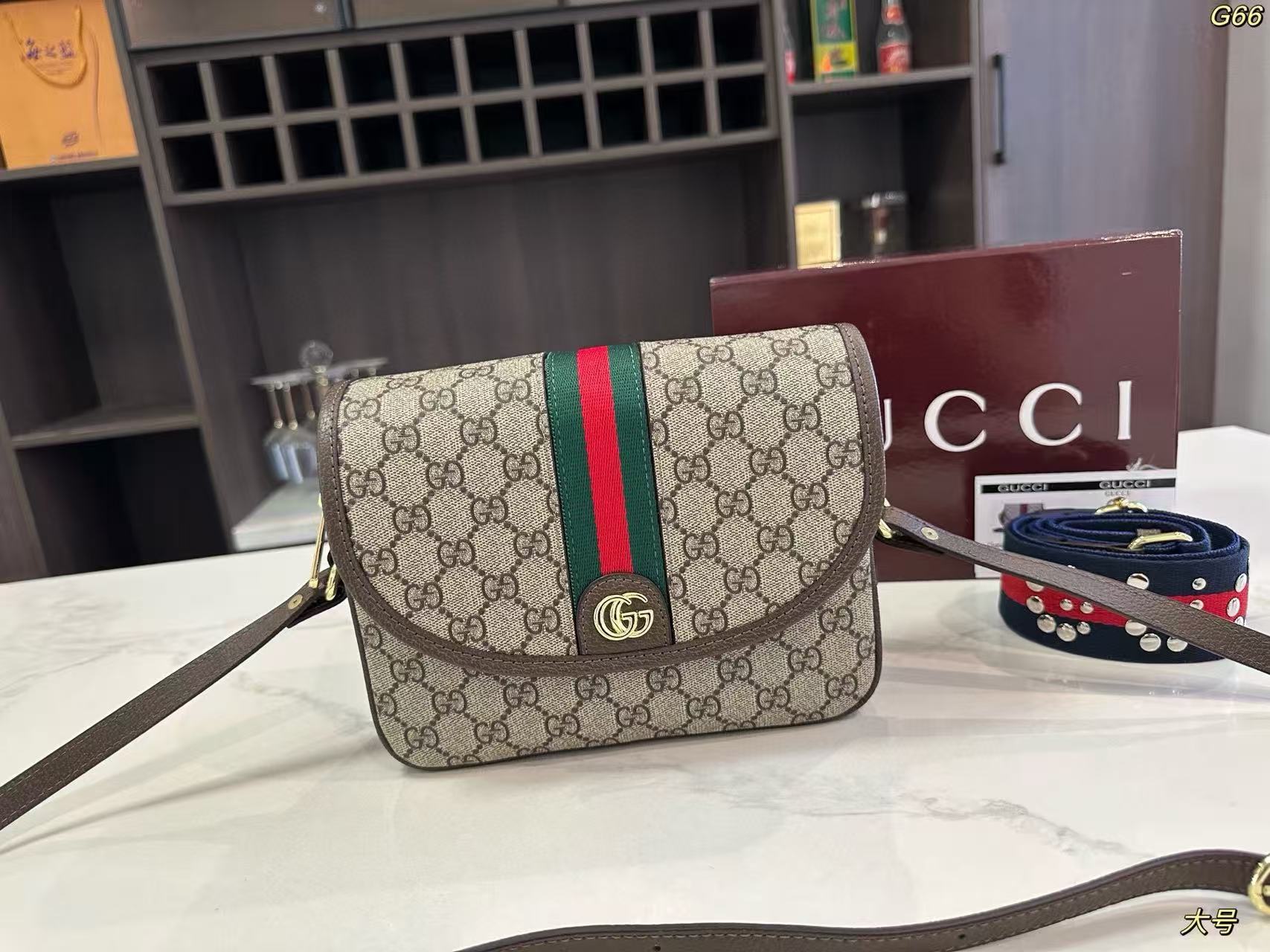 GUCC1 ジャカード ショルダー クロスボディバッグ【50％割引+送料無料】