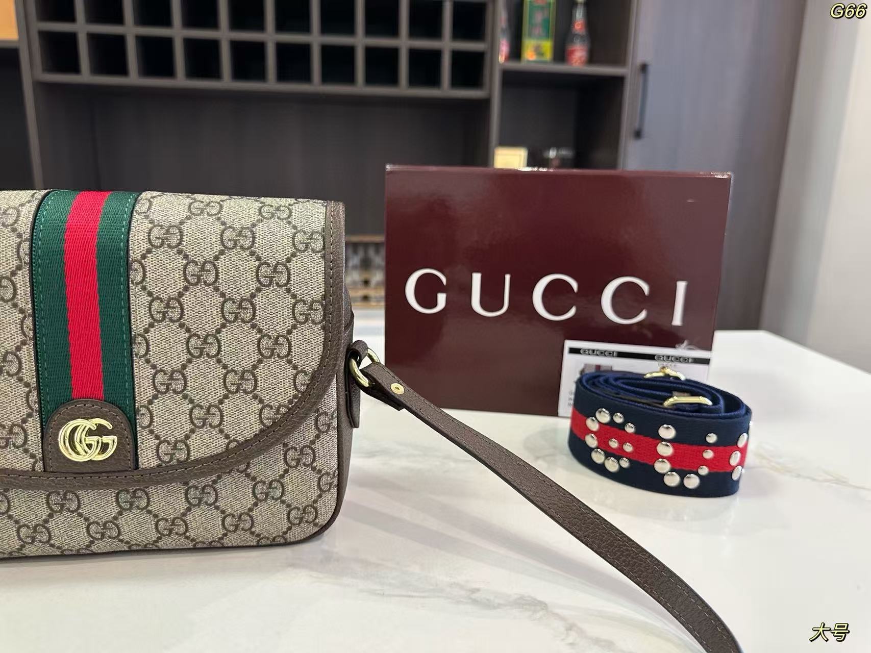 GUCC1 ジャカード ショルダー クロスボディバッグ【50％割引+送料無料】