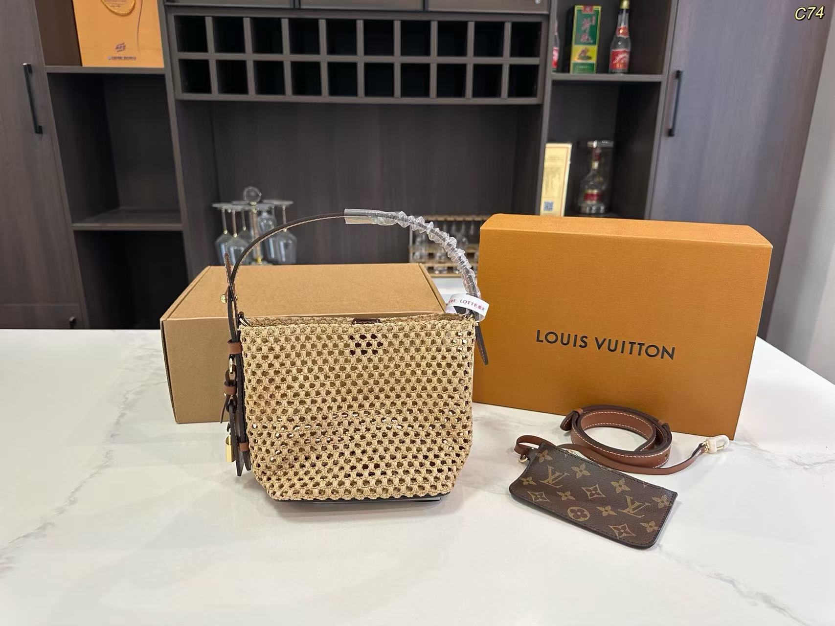 LVウーブンバケットバッグ【50％割引+送料無料】