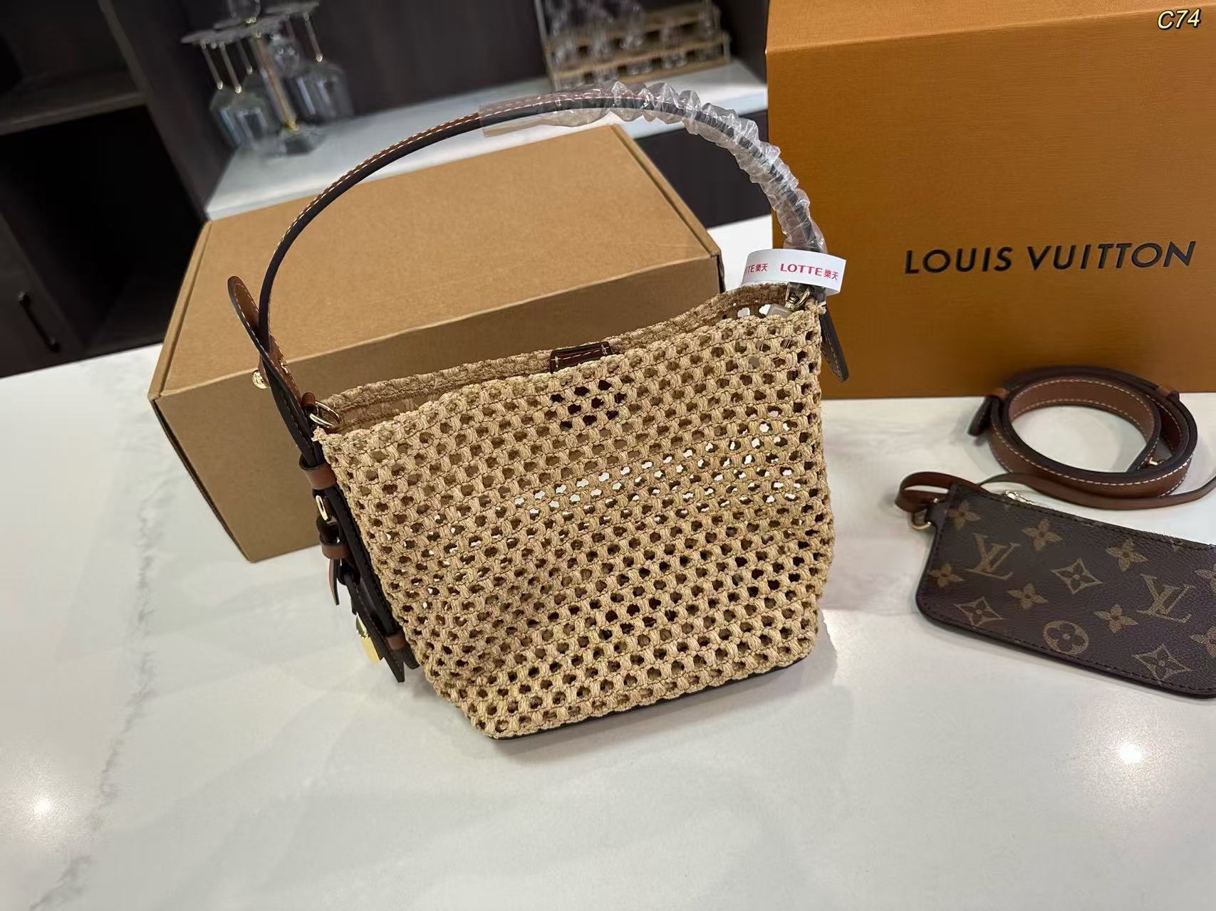 LVウーブンバケットバッグ【50％割引+送料無料】