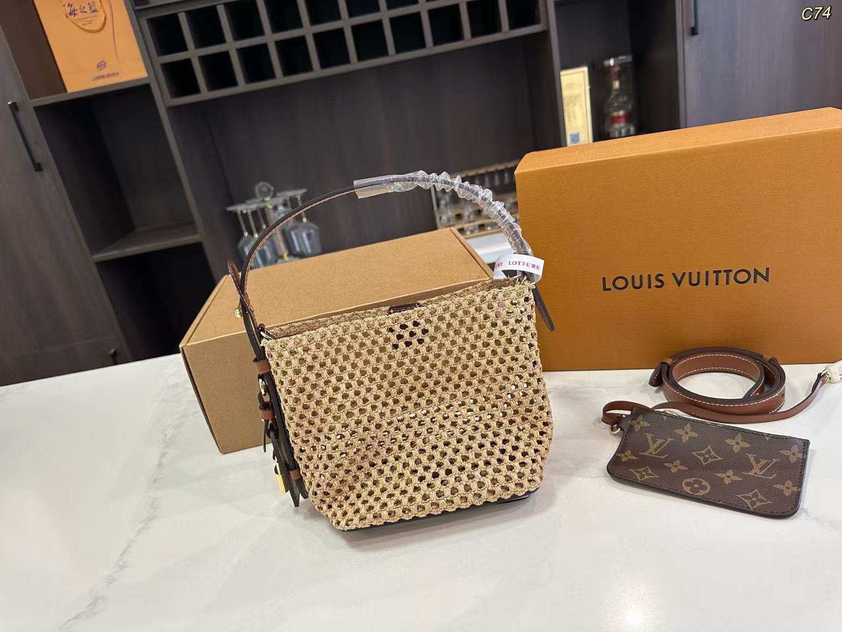 LVウーブンバケットバッグ【50％割引+送料無料】