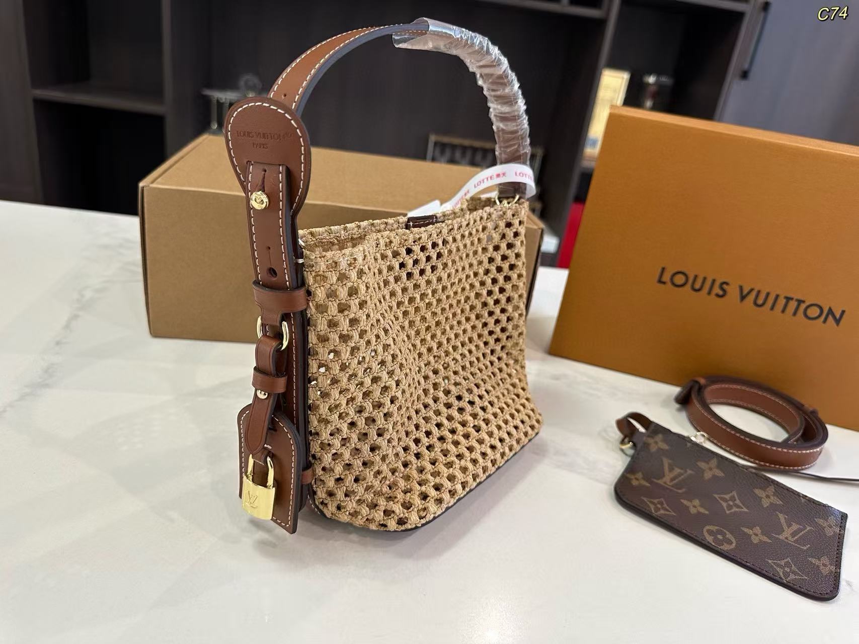 LVウーブンバケットバッグ【50％割引+送料無料】