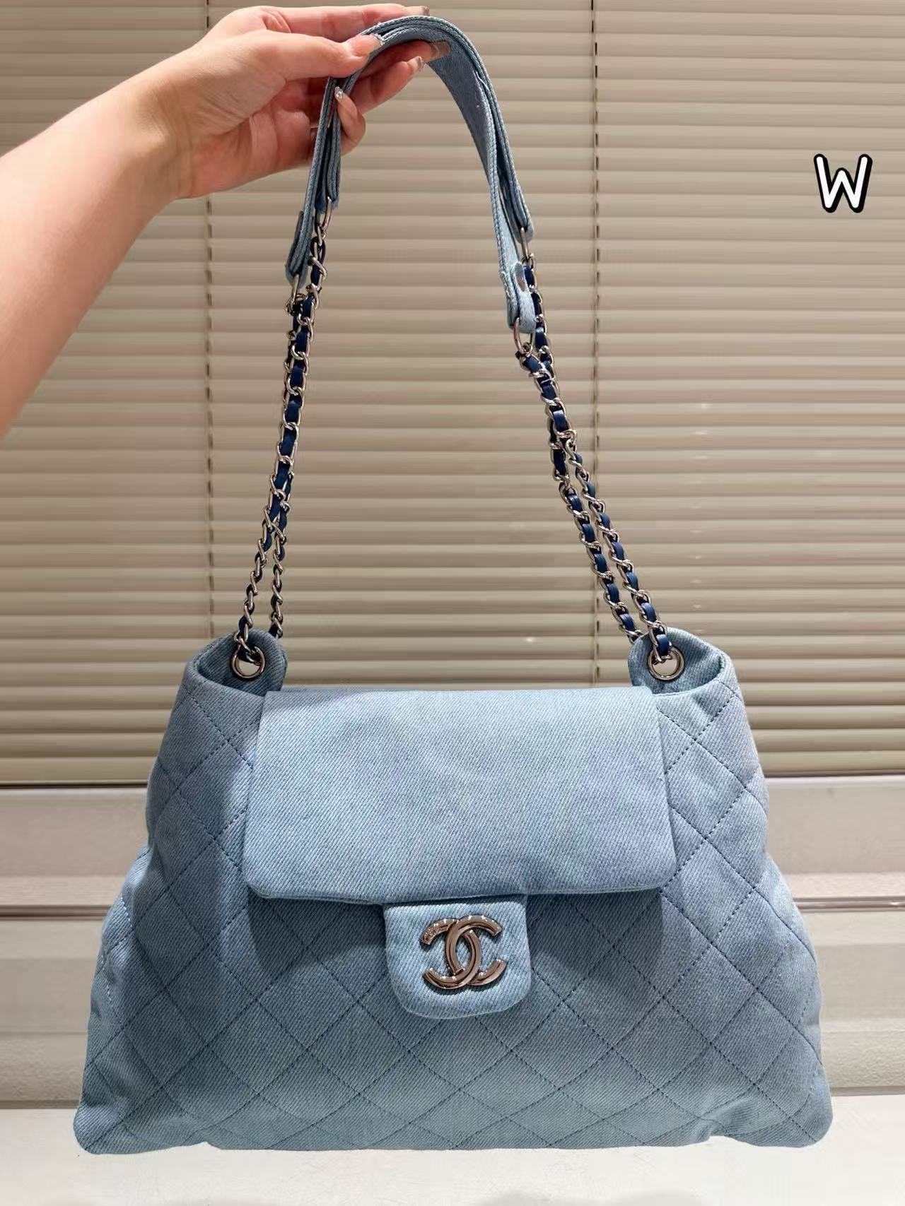 CHANE1 チェーンデニムバッグ【50％割引+送料無料】