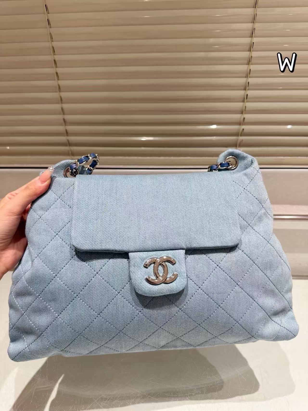 CHANE1 チェーンデニムバッグ【50％割引+送料無料】