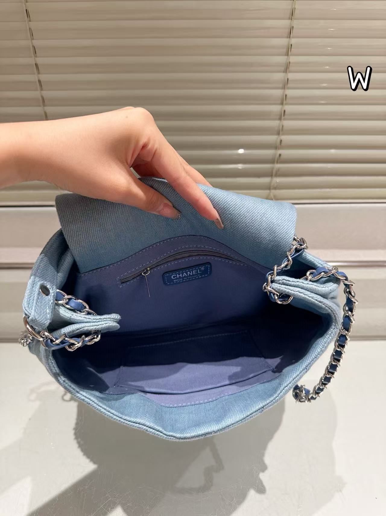 CHANE1 チェーンデニムバッグ【50％割引+送料無料】