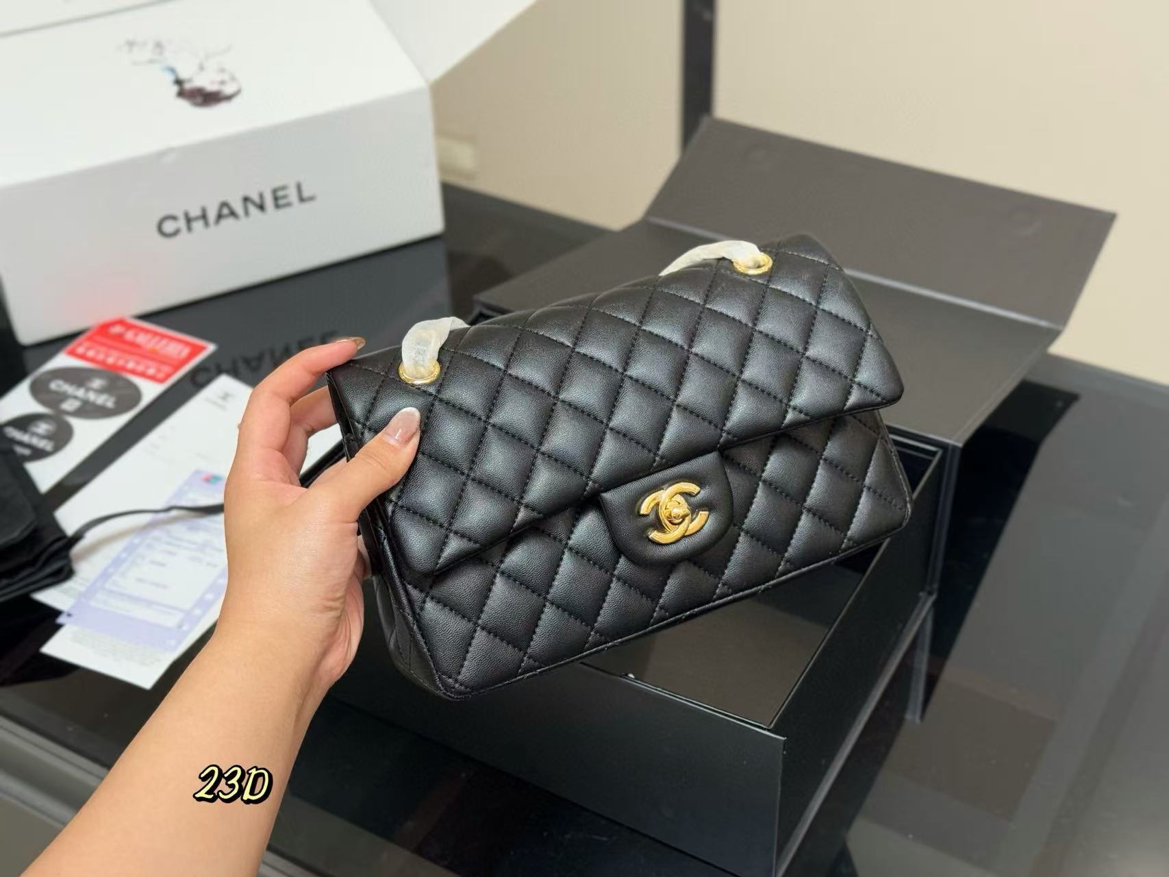 CHANE1 ダブルCショルダークロスボディバッグ【50％割引+送料無料】