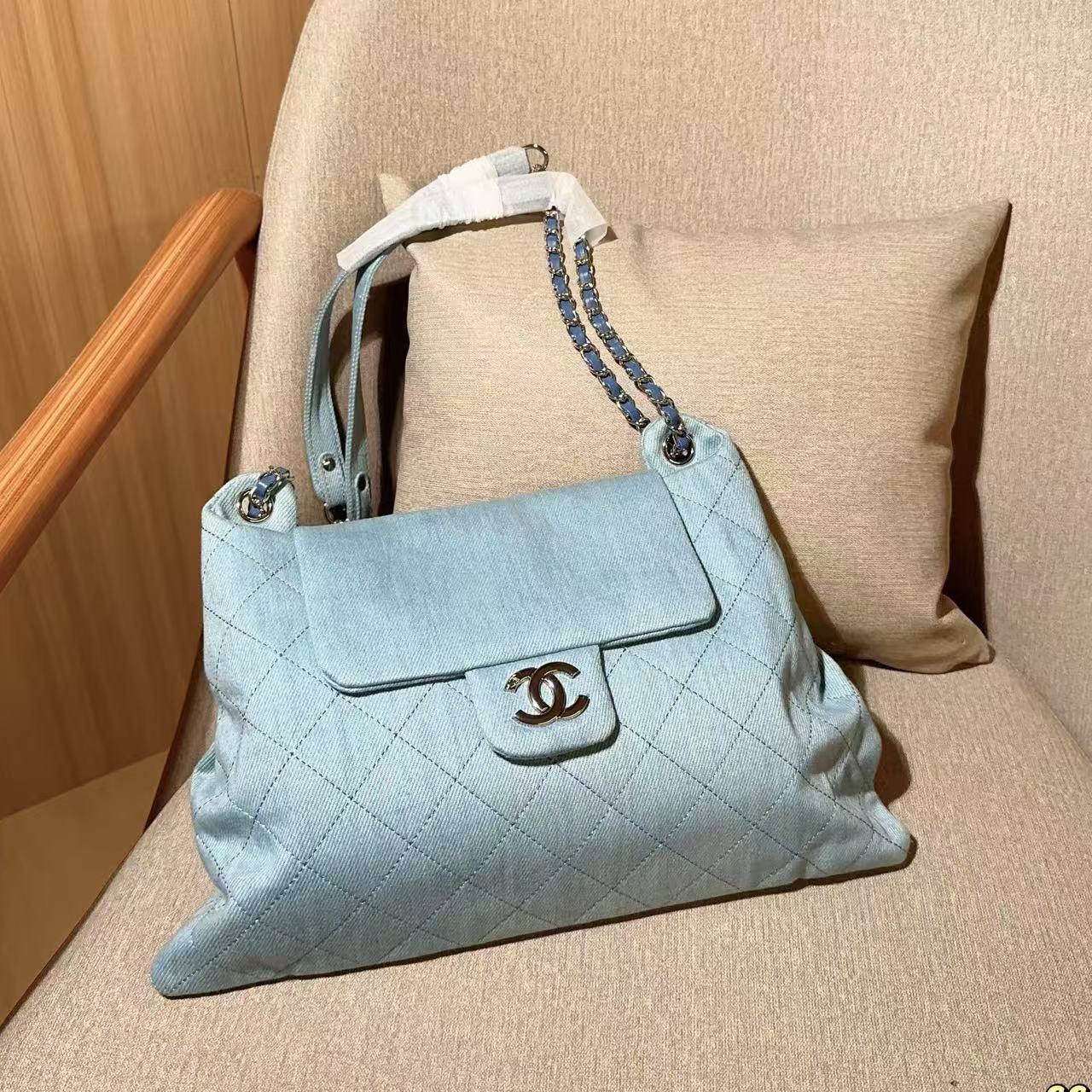 CHANE1 チェーンデニムバッグ【50％割引+送料無料】