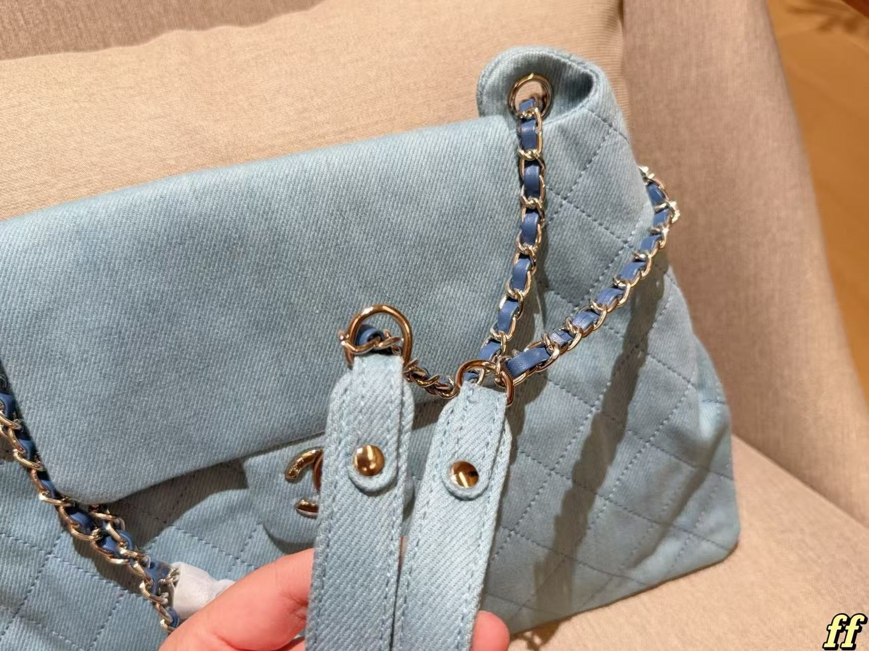 CHANE1 チェーンデニムバッグ【50％割引+送料無料】