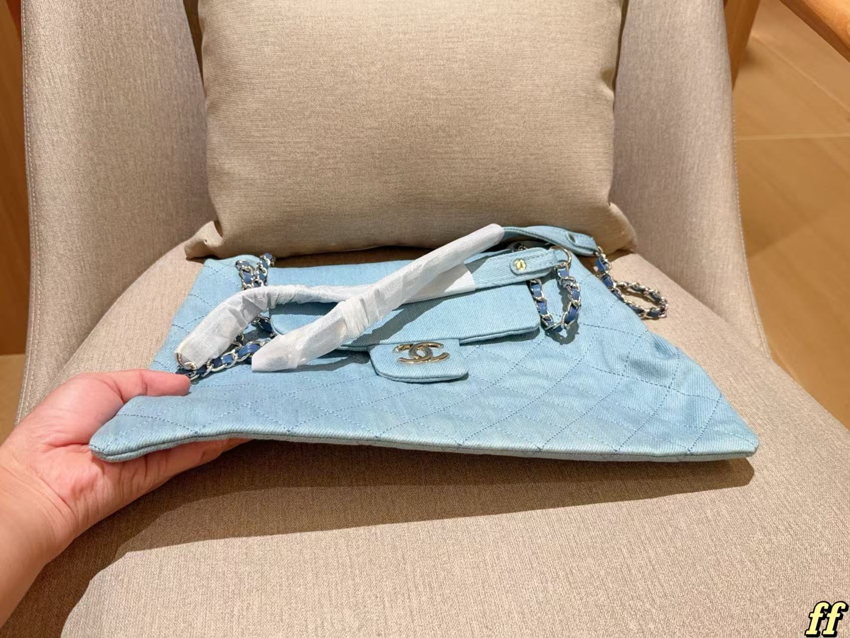 CHANE1 チェーンデニムバッグ【50％割引+送料無料】