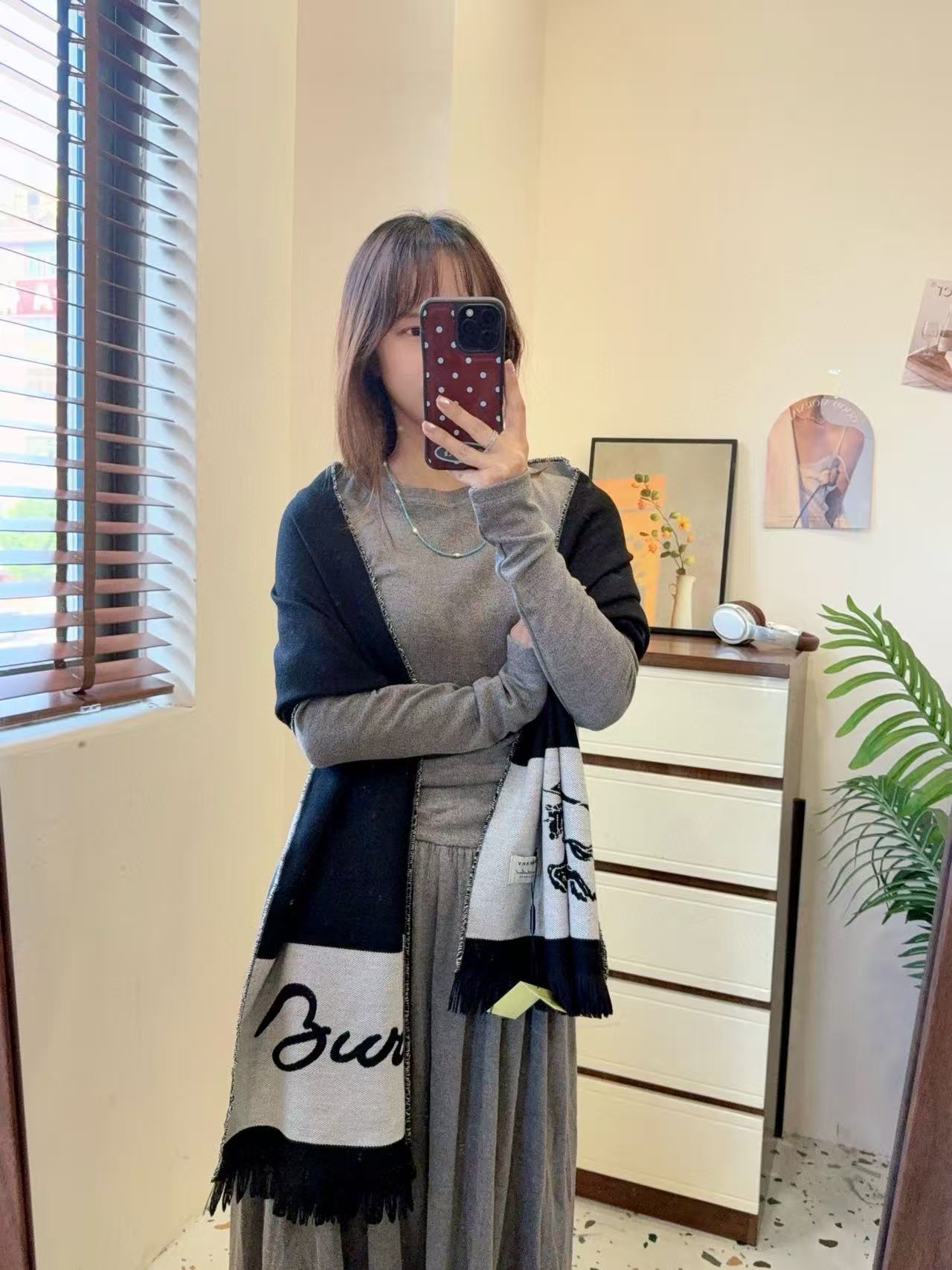 BUR8ERRYカラーブロックスカーフ【50％割引+送料無料】