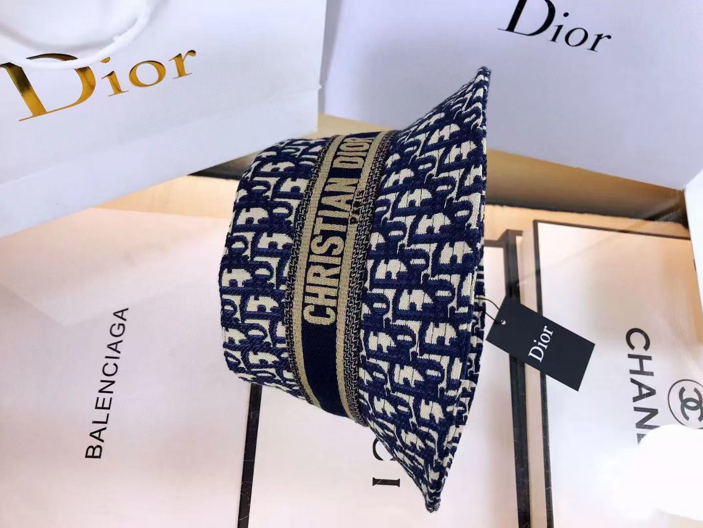 DI0R ジャカード バケットハット【50％割引+送料無料】