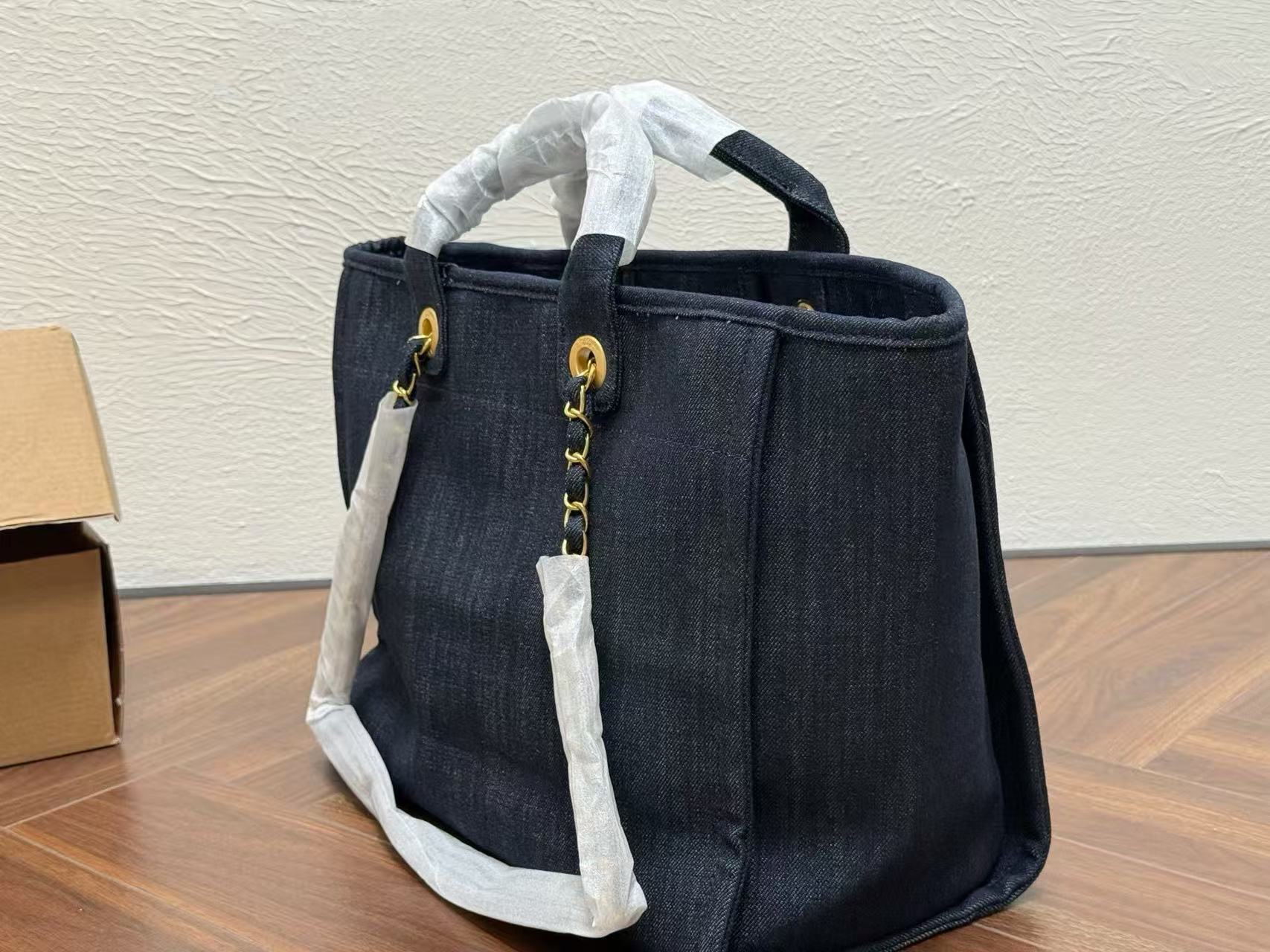 CHANE1 チェーンデニムショッピングバッグ【50％割引+送料無料】