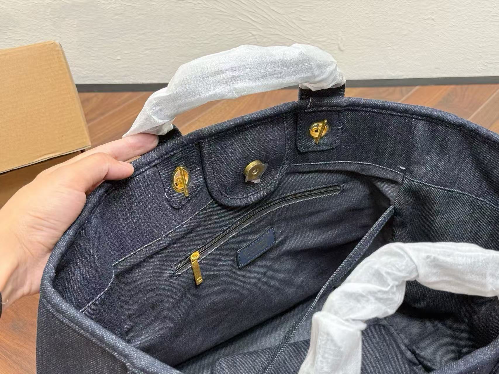 CHANE1 チェーンデニムショッピングバッグ【50％割引+送料無料】