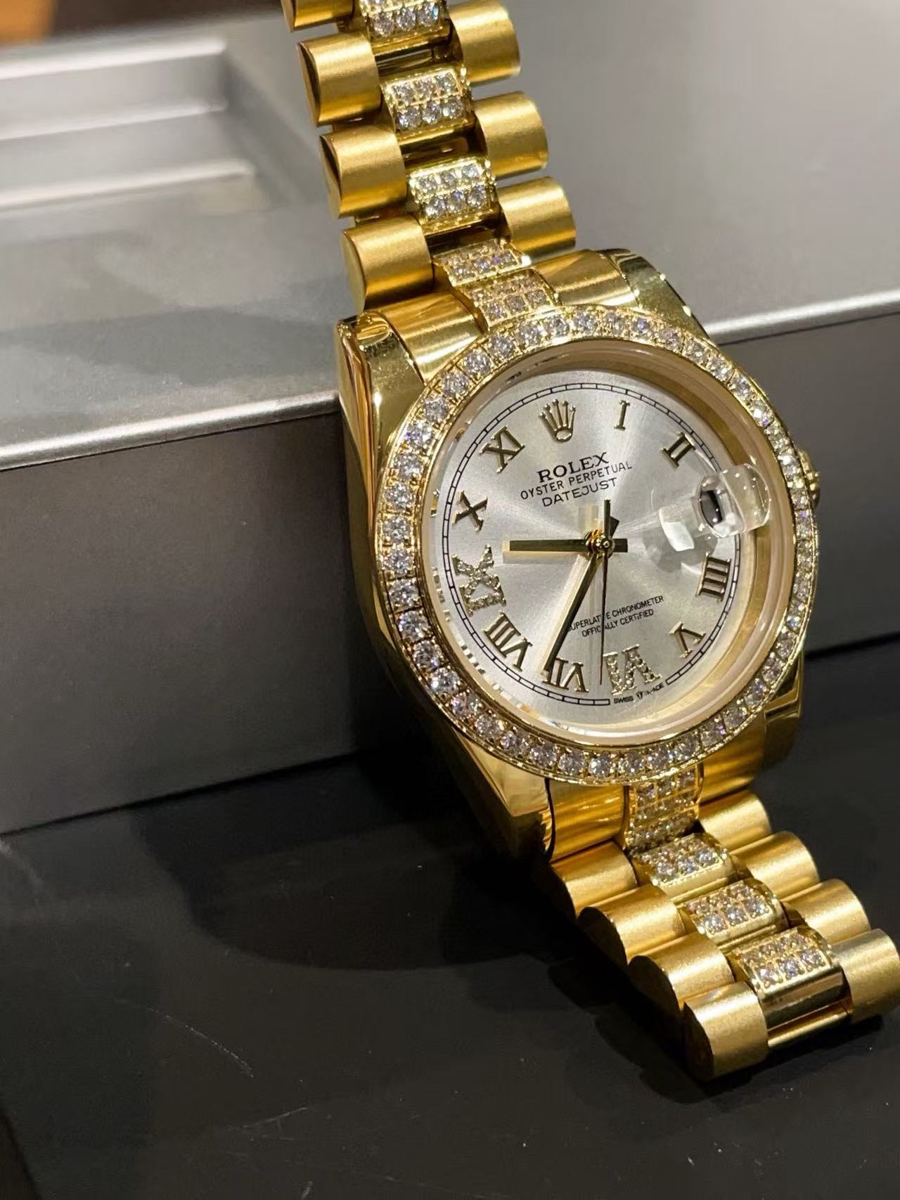 R0LEX ダイヤモンド スチールストラップ レディースウォッチ【50％割引+送料無料】