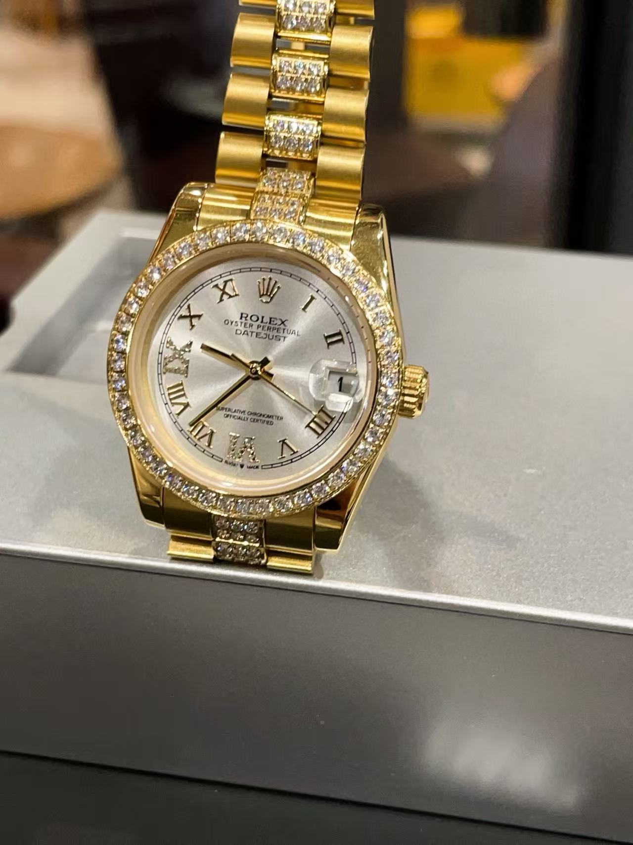 R0LEX ダイヤモンド スチールストラップ レディースウォッチ【50％割引+送料無料】