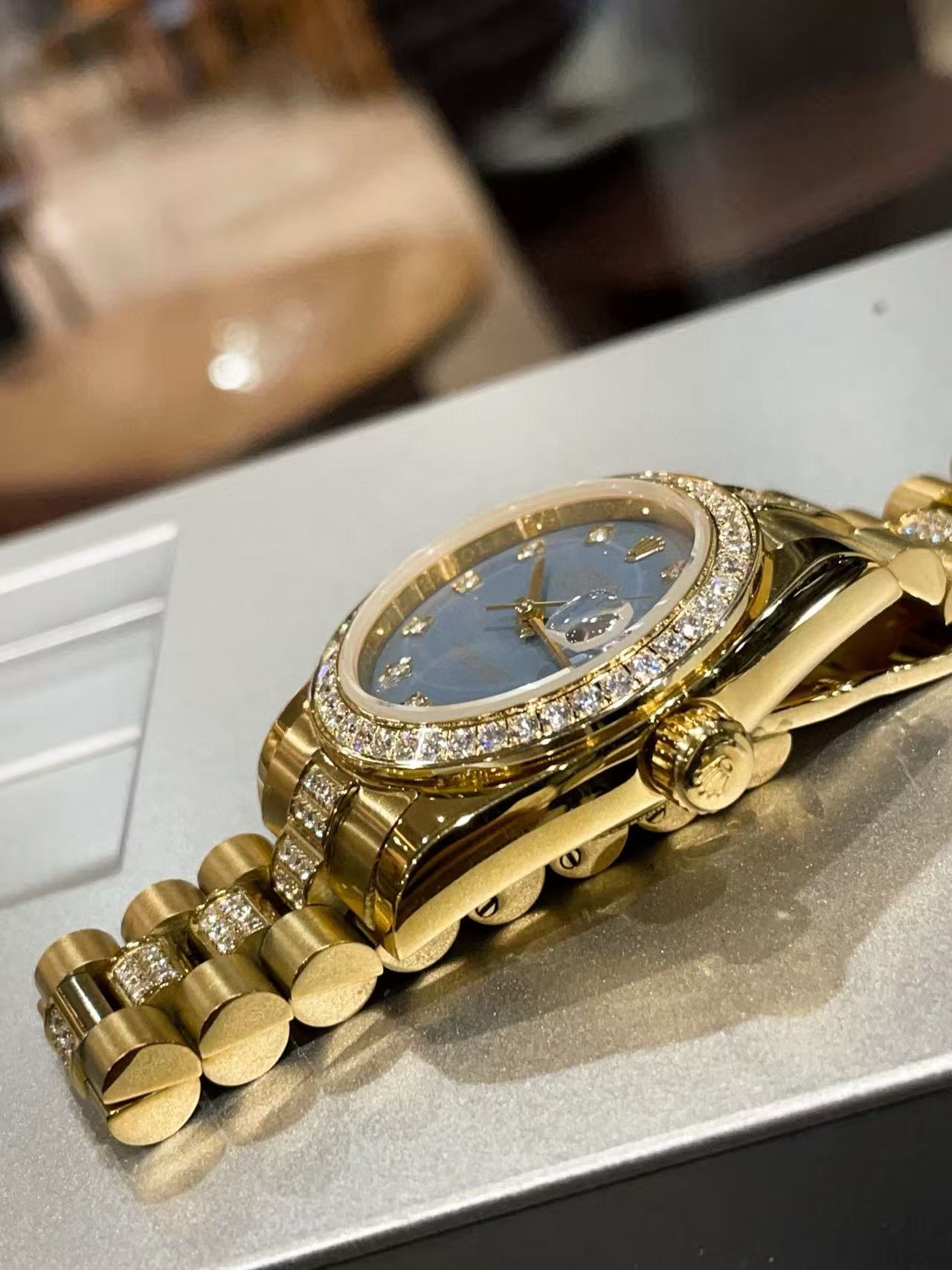 R0LEX クラシック ダイヤモンド スチールストラップ レディースウォッチ【50％割引+送料無料】