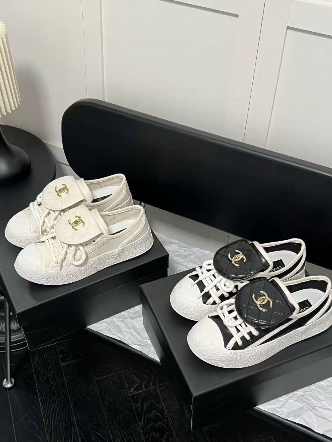 CHANE1 ダブルCフリップカジュアルシューズ【50％割引+送料無料】