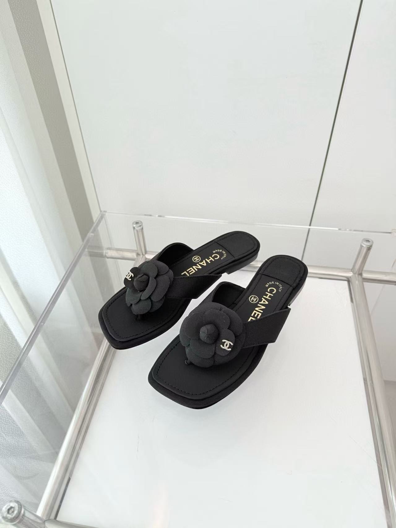 CHANE1 高品質カメリアスリッパ【50％割引+送料無料】